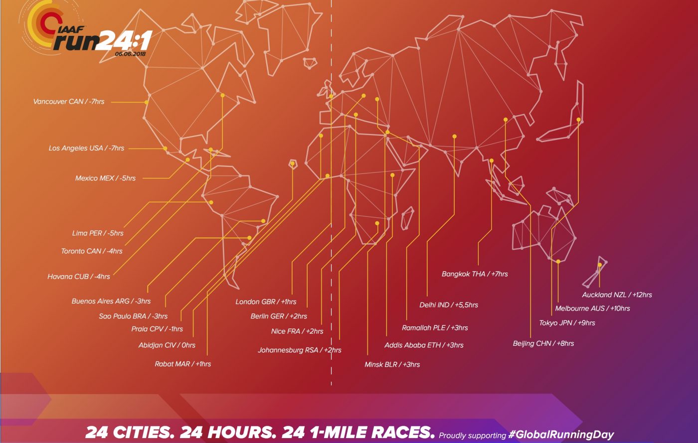 IAAF 24:1 run #globalrunningday